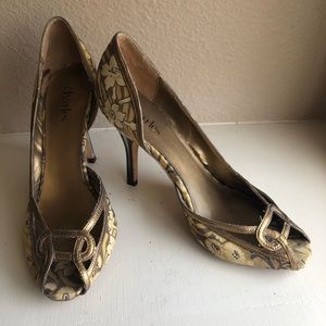 CHARLES DAVID COPPER PRINT MARBLE HEEL